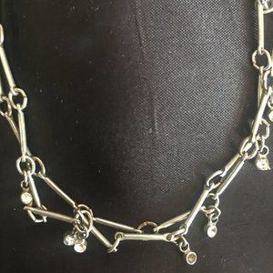 Delicate silver&diamonds necklace